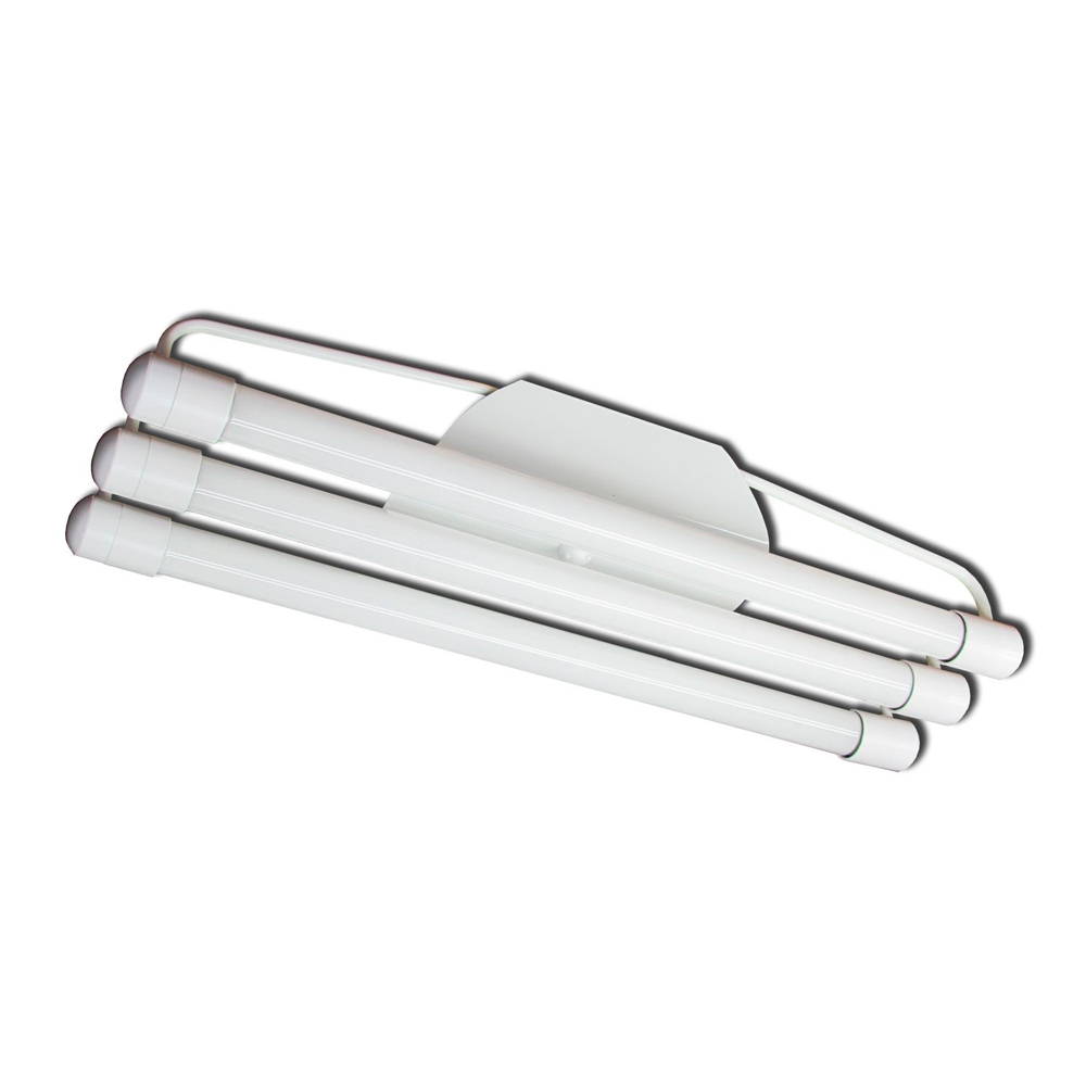 Luminária Fina LED Tube 3 Lâmpadas 120cm Branca Tualux Santil